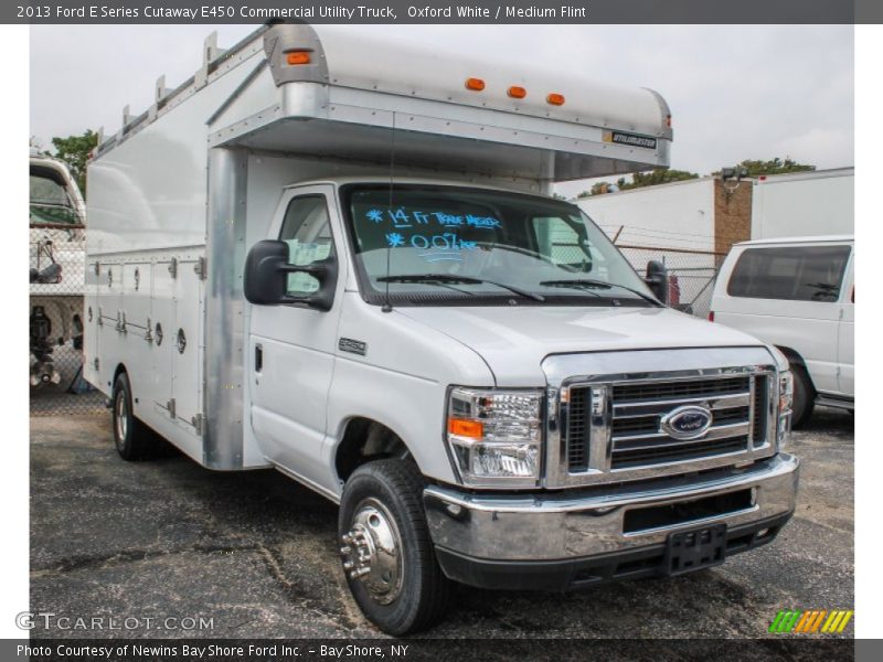 Oxford White / Medium Flint 2013 Ford E Series Cutaway E450 Commercial Utility Truck