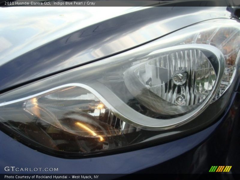 Indigo Blue Pearl / Gray 2011 Hyundai Elantra GLS