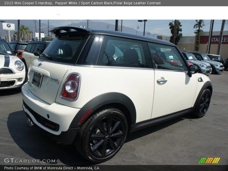 Pepper White / Sport Carbon Black/Polar Beige Leather Contrast 2013 Mini Cooper S Hardtop