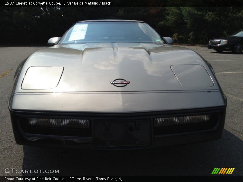 Silver Beige Metallic / Black 1987 Chevrolet Corvette Coupe