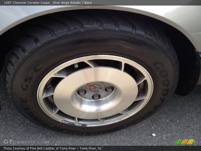 Silver Beige Metallic / Black 1987 Chevrolet Corvette Coupe