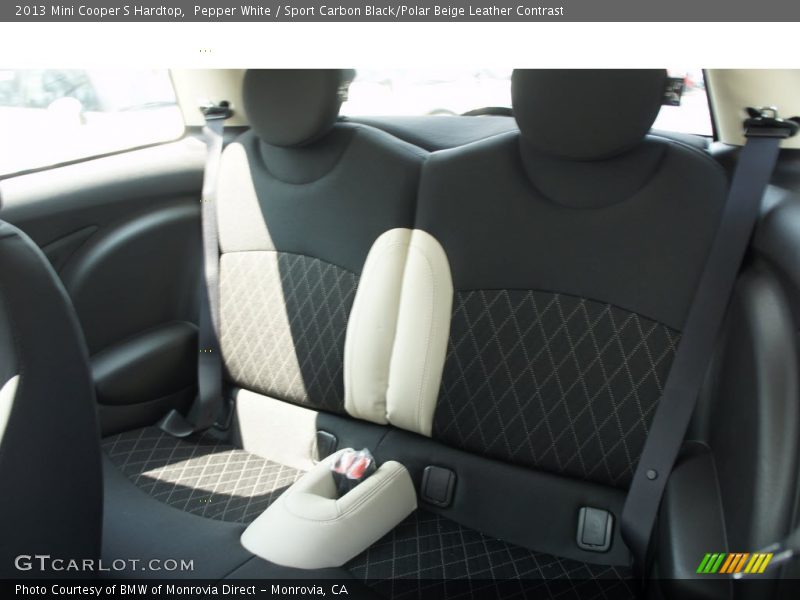 Pepper White / Sport Carbon Black/Polar Beige Leather Contrast 2013 Mini Cooper S Hardtop
