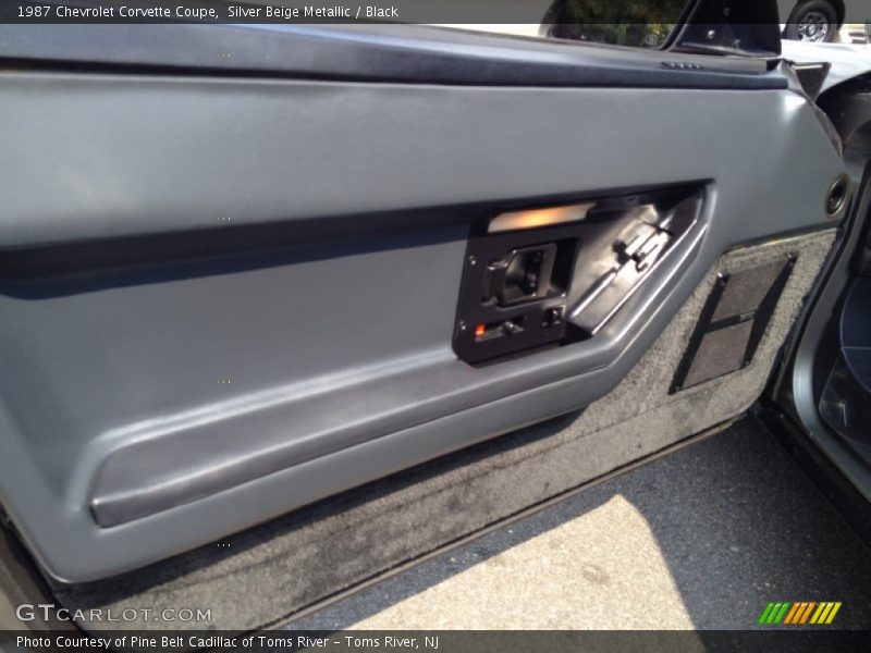 Silver Beige Metallic / Black 1987 Chevrolet Corvette Coupe