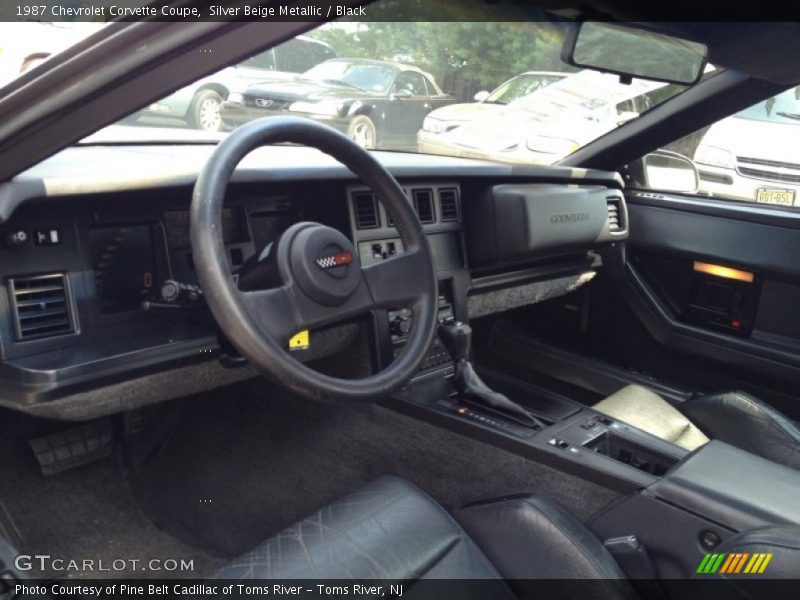 Silver Beige Metallic / Black 1987 Chevrolet Corvette Coupe