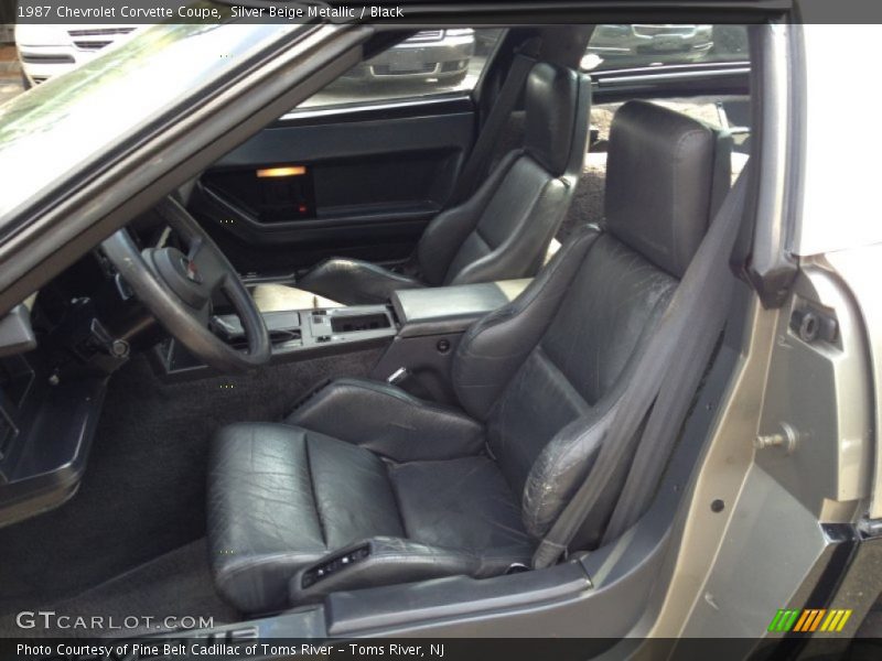 Silver Beige Metallic / Black 1987 Chevrolet Corvette Coupe