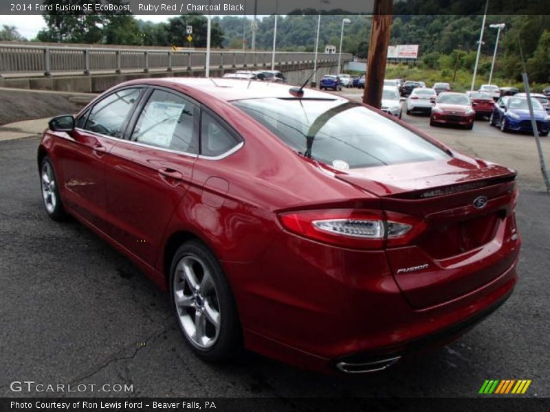 Ruby Red / Charcoal Black 2014 Ford Fusion SE EcoBoost
