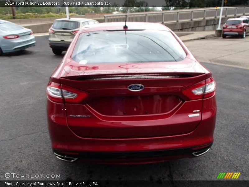 Ruby Red / Charcoal Black 2014 Ford Fusion SE EcoBoost