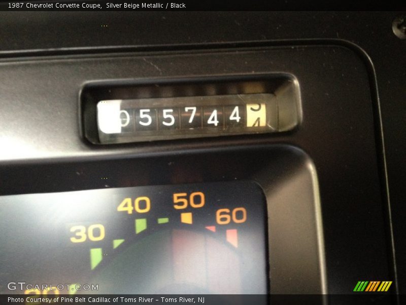 Silver Beige Metallic / Black 1987 Chevrolet Corvette Coupe