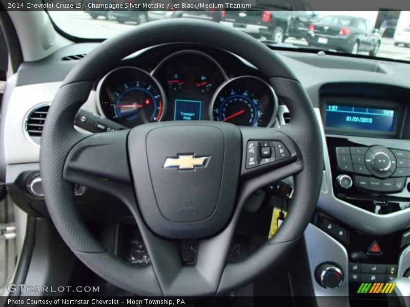 Champagne Silver Metallic / Jet Black/Medium Titanium 2014 Chevrolet Cruze LS