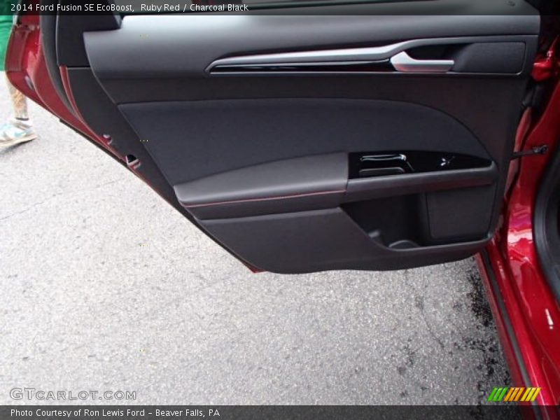 Ruby Red / Charcoal Black 2014 Ford Fusion SE EcoBoost