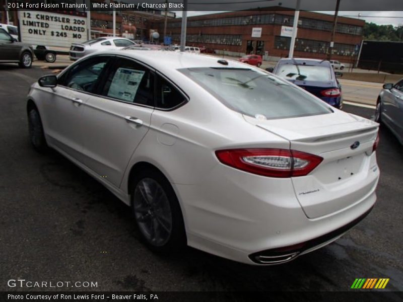 White Platinum / Charcoal Black 2014 Ford Fusion Titanium