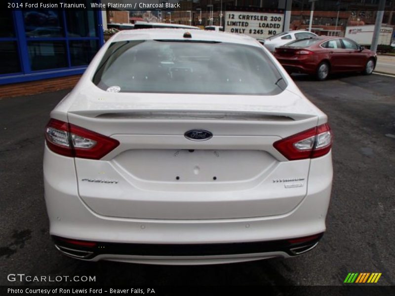 White Platinum / Charcoal Black 2014 Ford Fusion Titanium