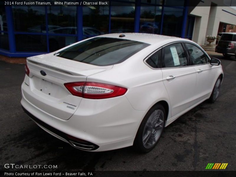 White Platinum / Charcoal Black 2014 Ford Fusion Titanium