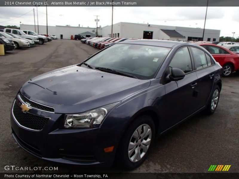 Atlantis Blue Metallic / Jet Black/Medium Titanium 2014 Chevrolet Cruze LS