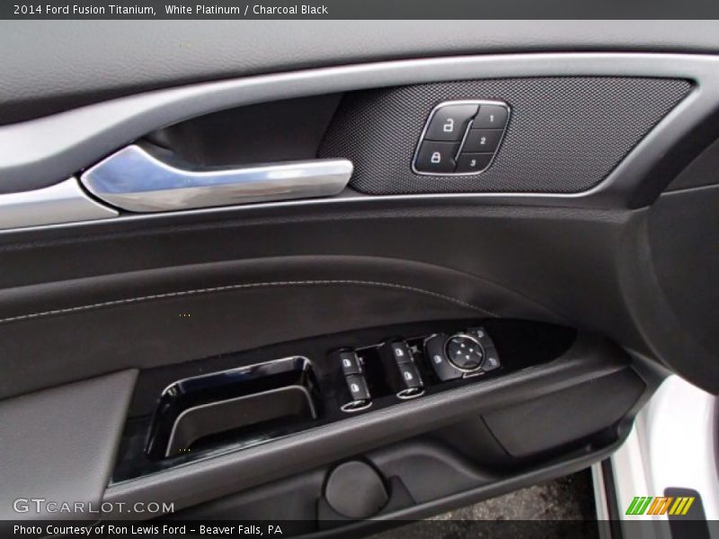 White Platinum / Charcoal Black 2014 Ford Fusion Titanium