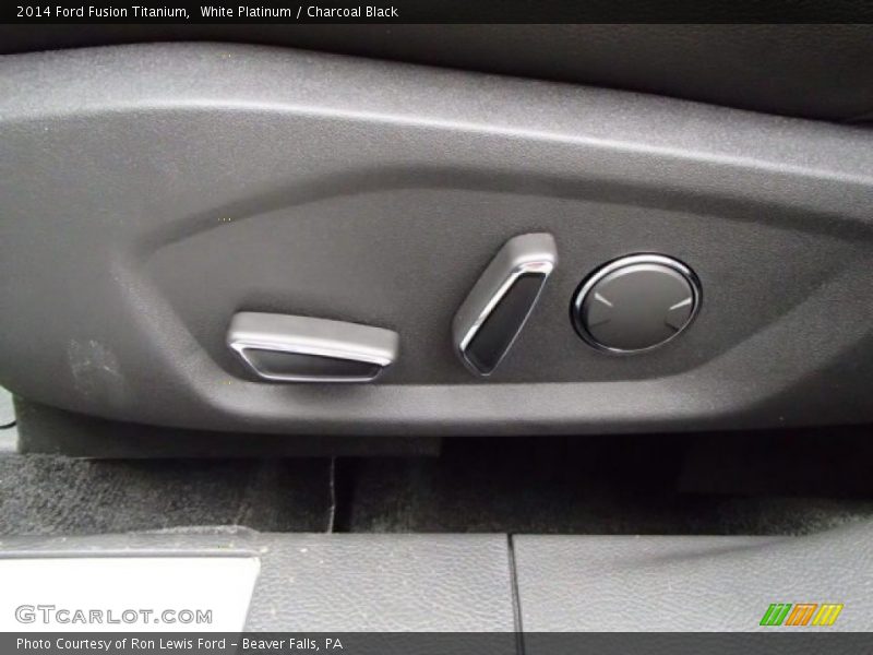 White Platinum / Charcoal Black 2014 Ford Fusion Titanium