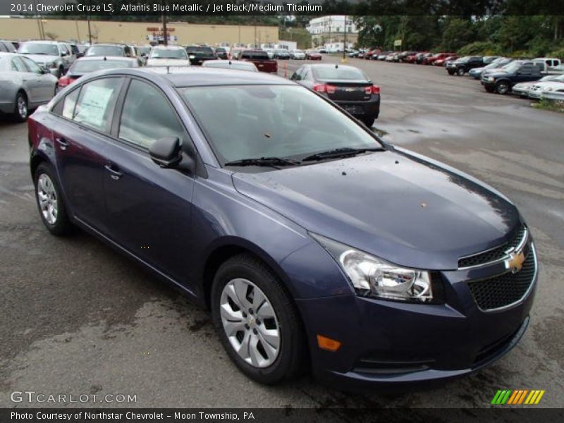Atlantis Blue Metallic / Jet Black/Medium Titanium 2014 Chevrolet Cruze LS