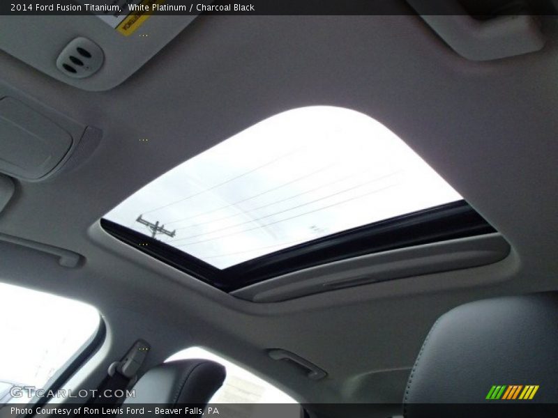 White Platinum / Charcoal Black 2014 Ford Fusion Titanium
