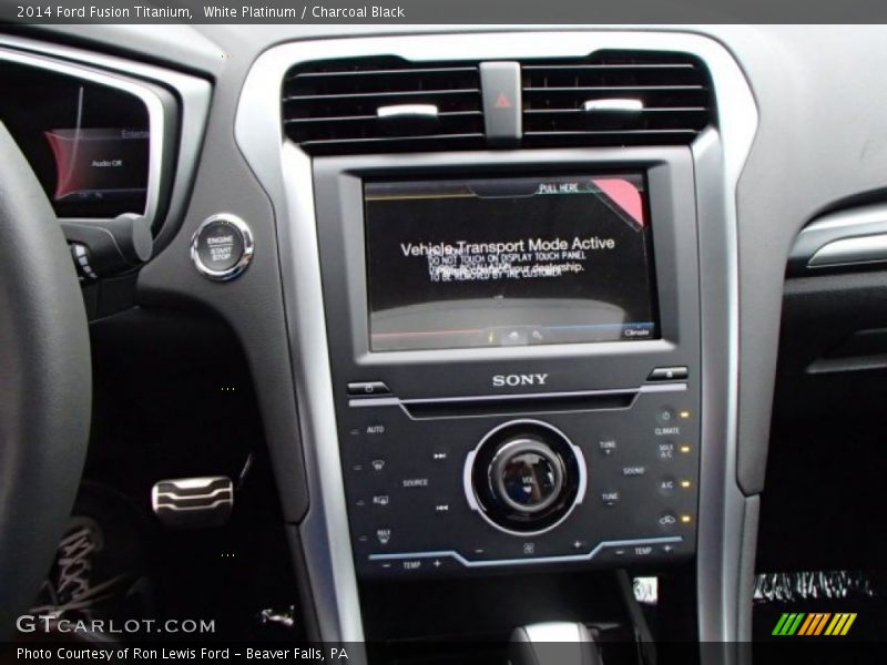 White Platinum / Charcoal Black 2014 Ford Fusion Titanium