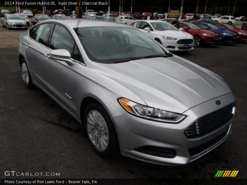 Ingot Silver / Charcoal Black 2014 Ford Fusion Hybrid SE
