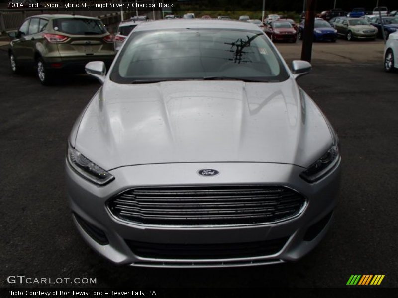 Ingot Silver / Charcoal Black 2014 Ford Fusion Hybrid SE