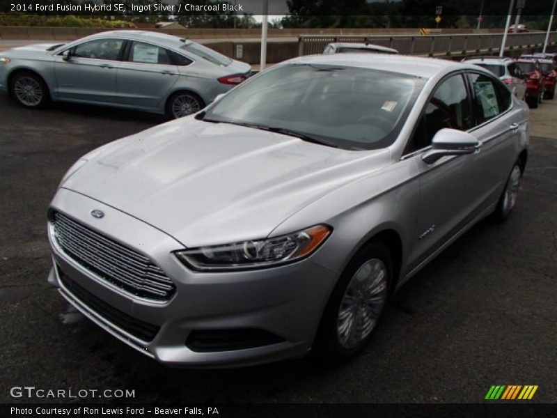 Ingot Silver / Charcoal Black 2014 Ford Fusion Hybrid SE