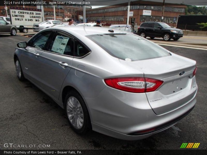 Ingot Silver / Charcoal Black 2014 Ford Fusion Hybrid SE