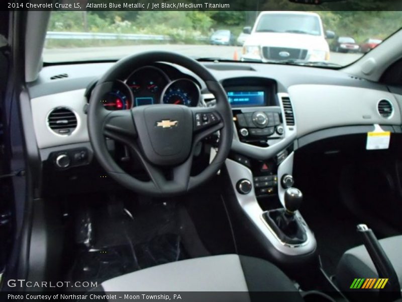 Atlantis Blue Metallic / Jet Black/Medium Titanium 2014 Chevrolet Cruze LS