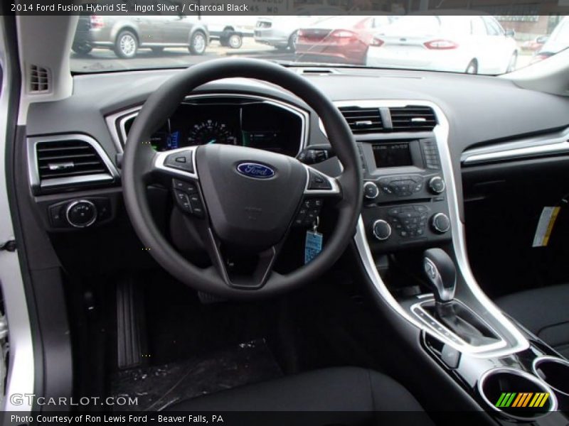 Ingot Silver / Charcoal Black 2014 Ford Fusion Hybrid SE