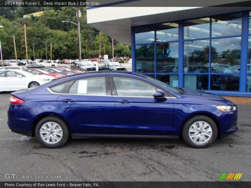 Deep Impact Blue / Earth Gray 2014 Ford Fusion S