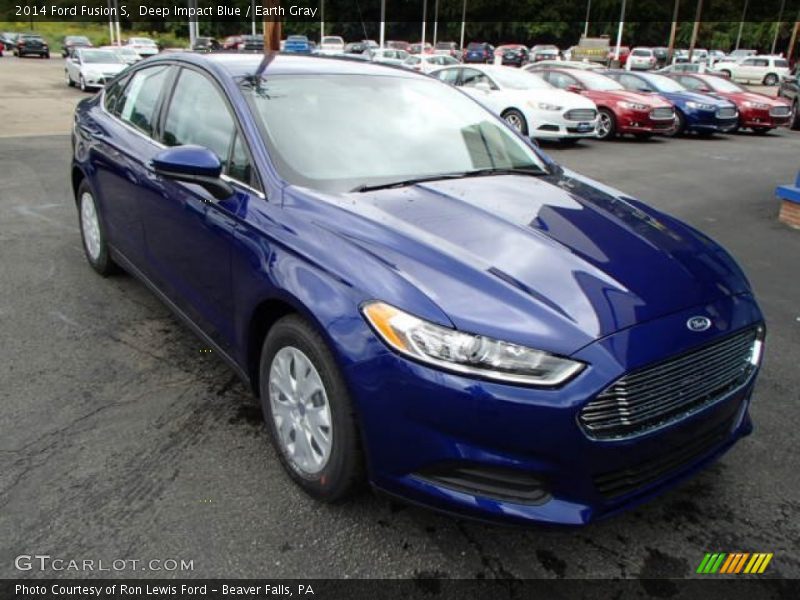 Deep Impact Blue / Earth Gray 2014 Ford Fusion S