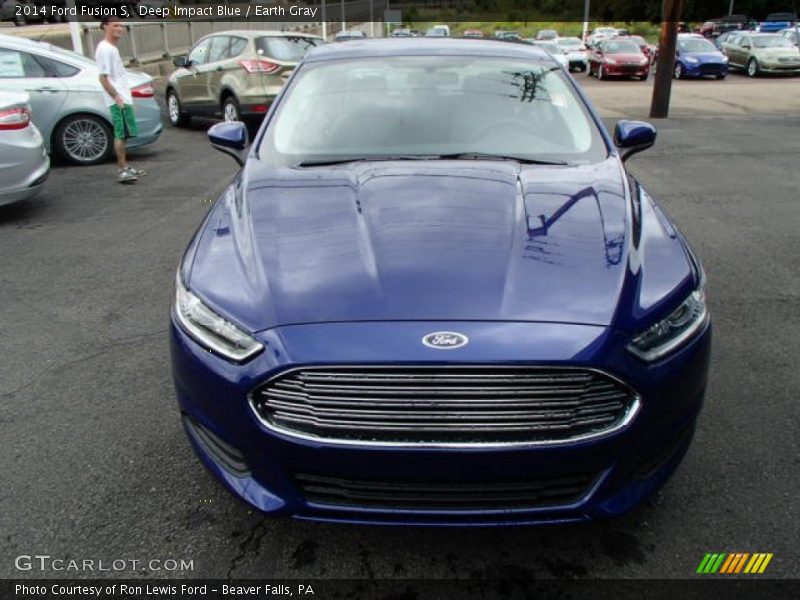 Deep Impact Blue / Earth Gray 2014 Ford Fusion S