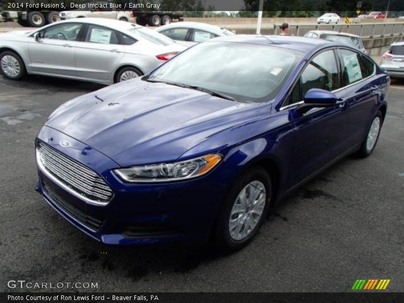 Deep Impact Blue / Earth Gray 2014 Ford Fusion S