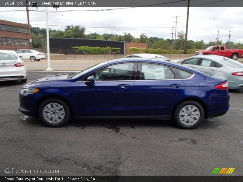 Deep Impact Blue / Earth Gray 2014 Ford Fusion S