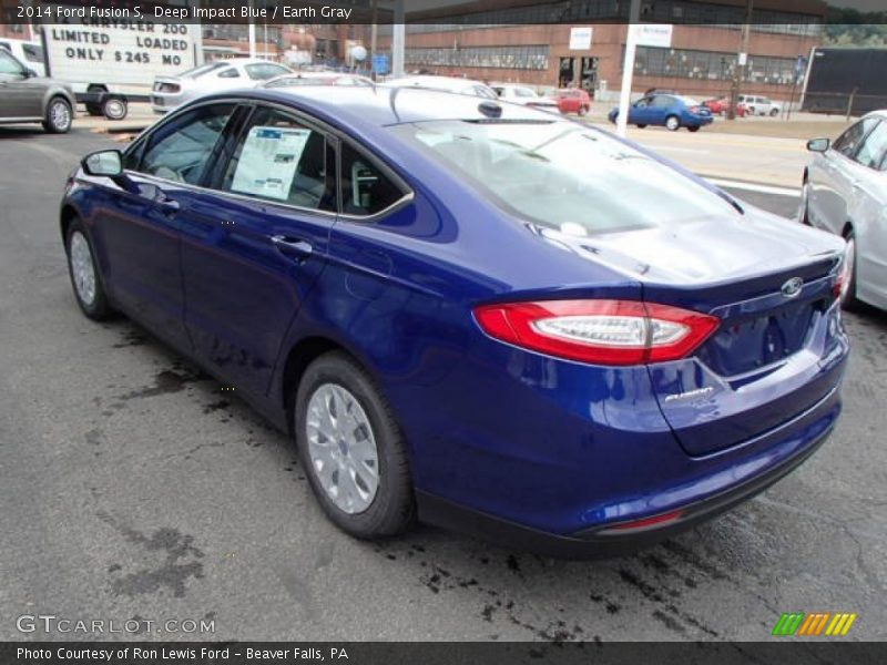 Deep Impact Blue / Earth Gray 2014 Ford Fusion S