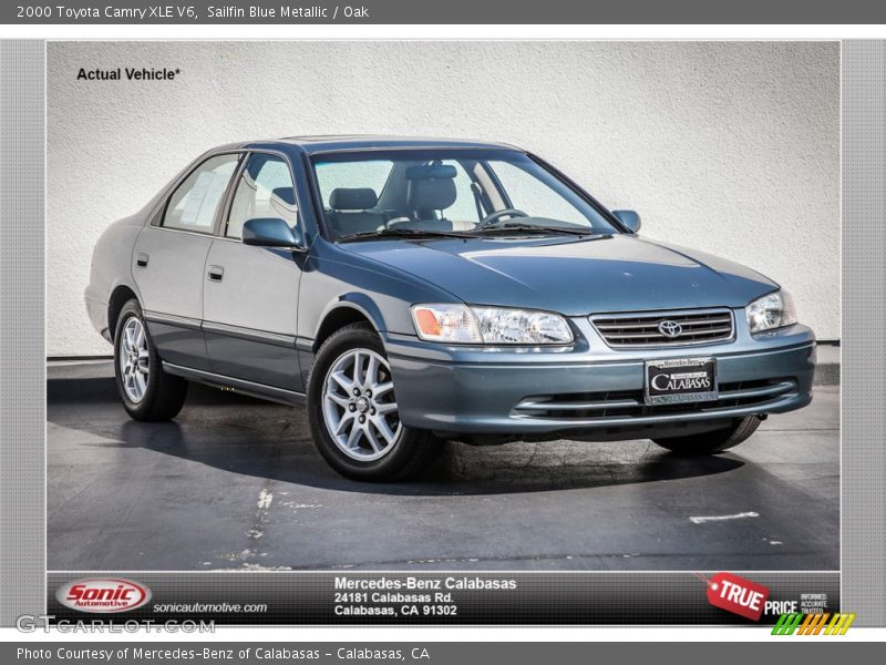 Sailfin Blue Metallic / Oak 2000 Toyota Camry XLE V6
