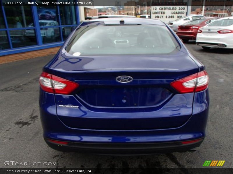 Deep Impact Blue / Earth Gray 2014 Ford Fusion S