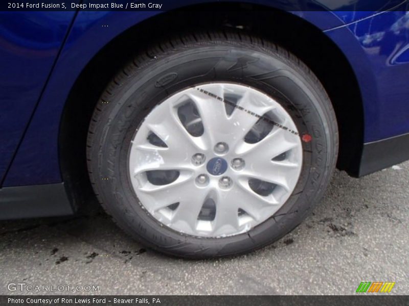Deep Impact Blue / Earth Gray 2014 Ford Fusion S