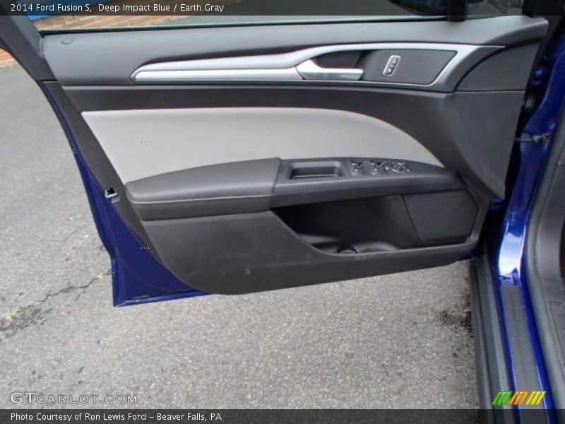 Deep Impact Blue / Earth Gray 2014 Ford Fusion S