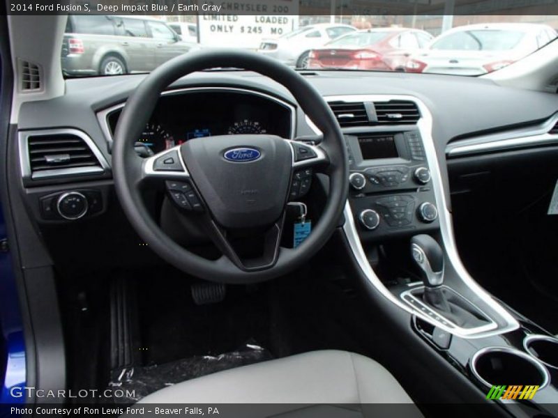 Deep Impact Blue / Earth Gray 2014 Ford Fusion S