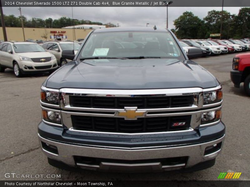 Blue Granite Metallic / Jet Black 2014 Chevrolet Silverado 1500 LTZ Z71 Double Cab 4x4