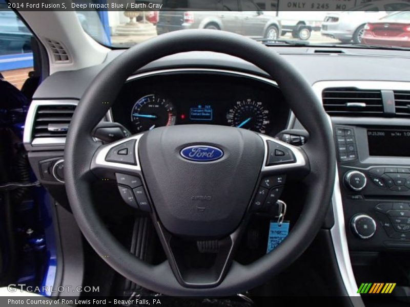 Deep Impact Blue / Earth Gray 2014 Ford Fusion S