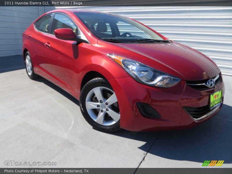 Red Allure / Beige 2011 Hyundai Elantra GLS