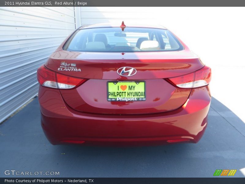 Red Allure / Beige 2011 Hyundai Elantra GLS