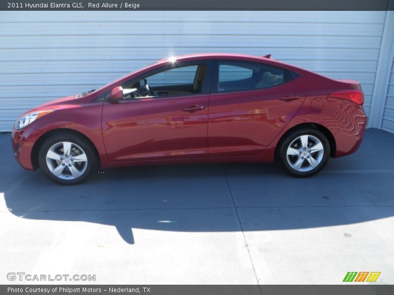 Red Allure / Beige 2011 Hyundai Elantra GLS