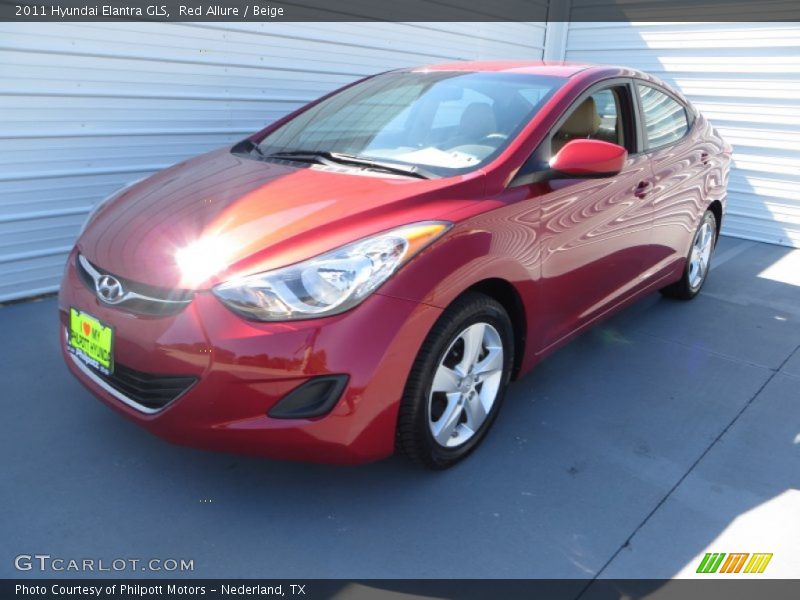 Red Allure / Beige 2011 Hyundai Elantra GLS