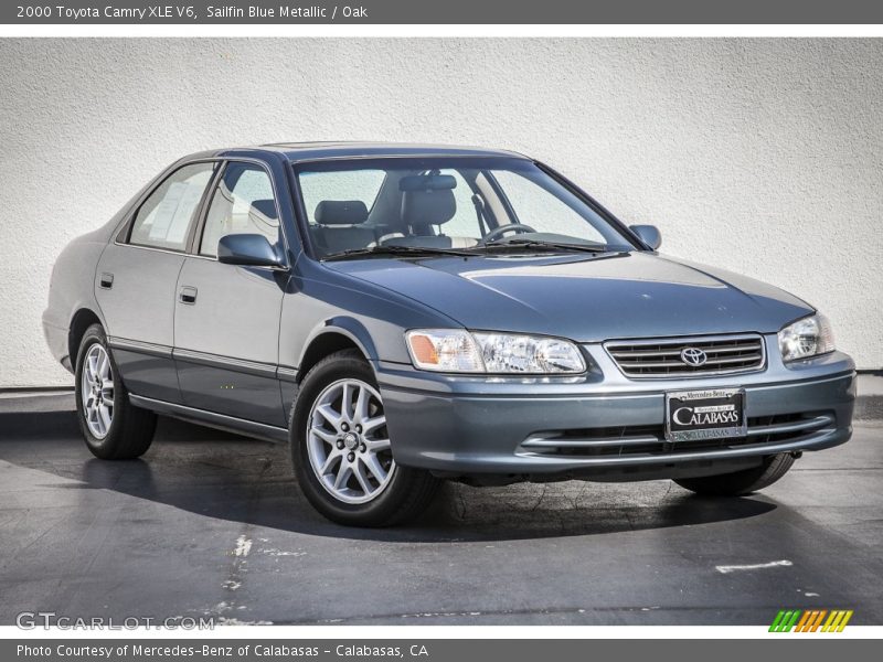 Sailfin Blue Metallic / Oak 2000 Toyota Camry XLE V6