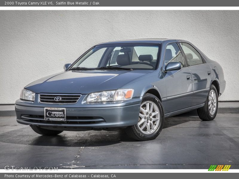 Sailfin Blue Metallic / Oak 2000 Toyota Camry XLE V6