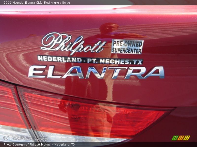 Red Allure / Beige 2011 Hyundai Elantra GLS