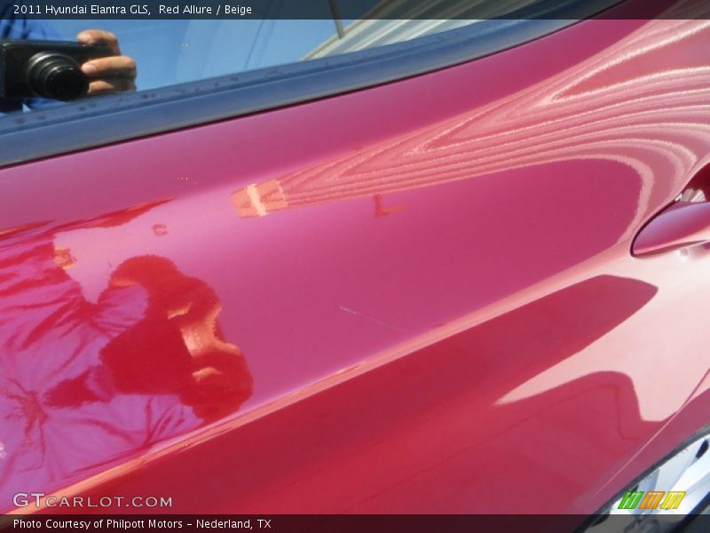 Red Allure / Beige 2011 Hyundai Elantra GLS